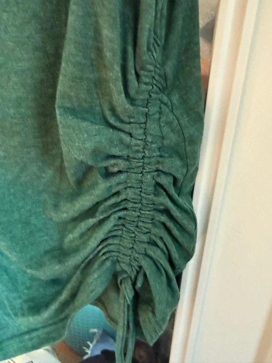 Merona Dark Green Scoop Neck Tank with Side Ruching - Picture 2 of 3